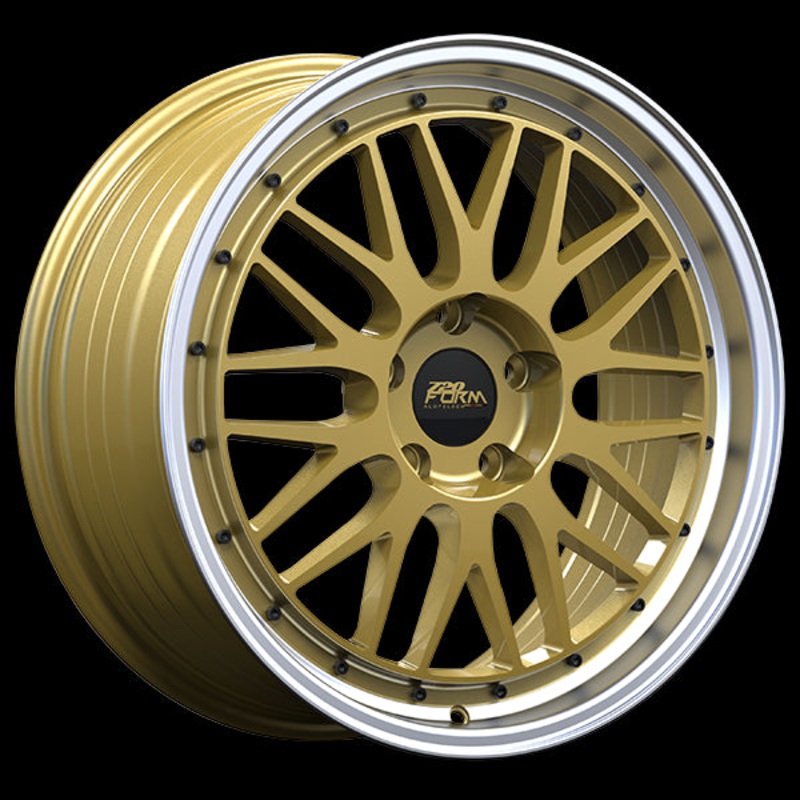 720FORM FF14 GOLD MACHINED LIP WHEELS | 17X7.5 | 5X114.3 | OFFSET: 35MM | CB: 73.1MM